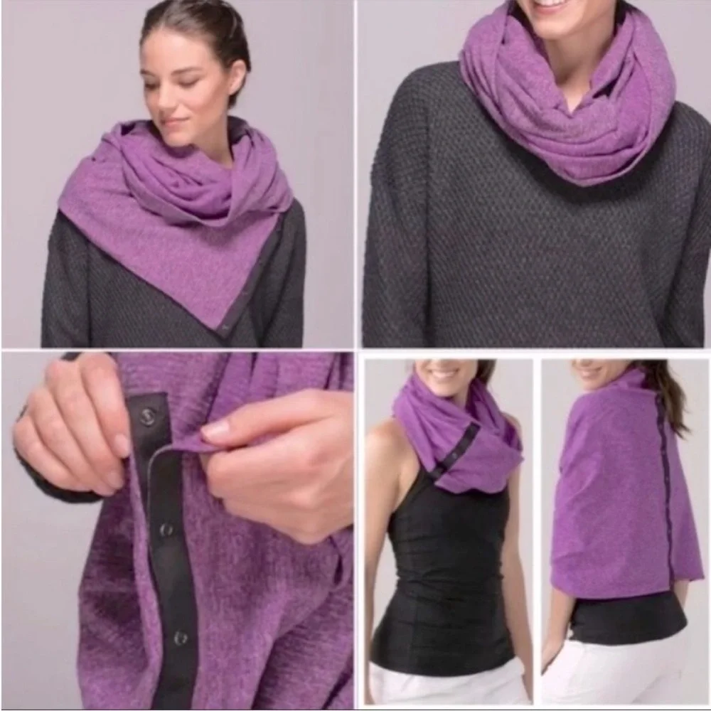 LULULEMON Vinyasa Scarf COZY RULU  BUTTERY SOFT Reversible PURPLE SHADES OS